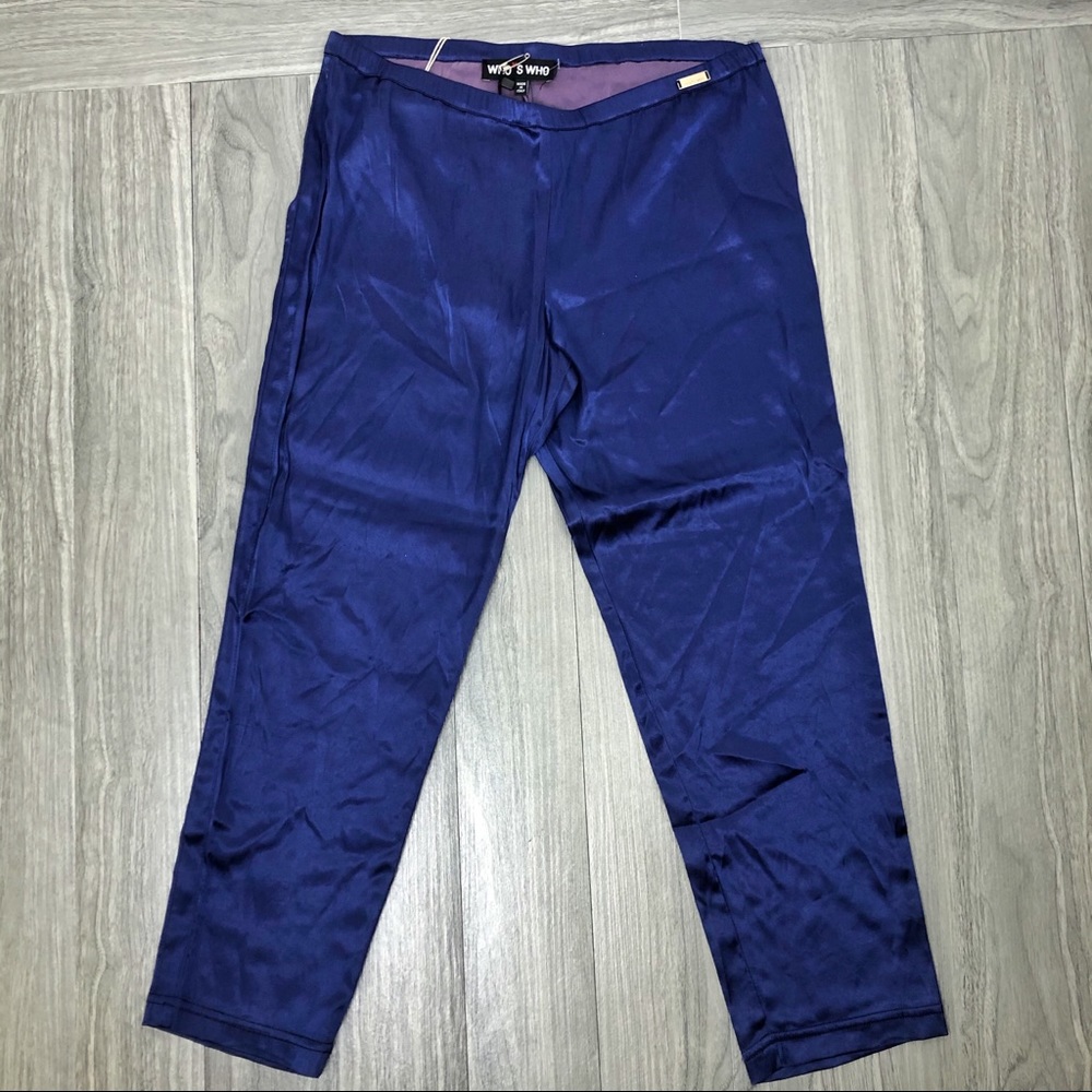 Glam satin stretch cropped leggings Who*s Who sz 8